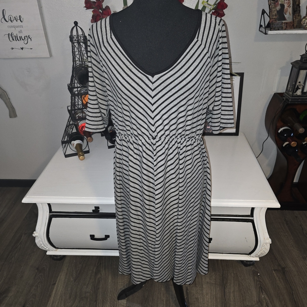Striped V-Neck Women's Top